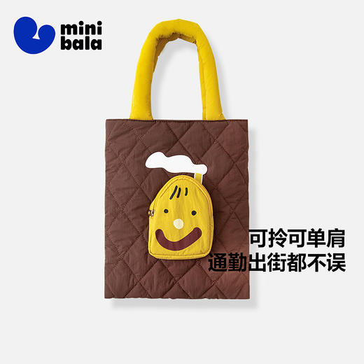 迷你巴拉冬季新款男童女童充棉单肩包宝宝外出手提大容量包包 商品图1