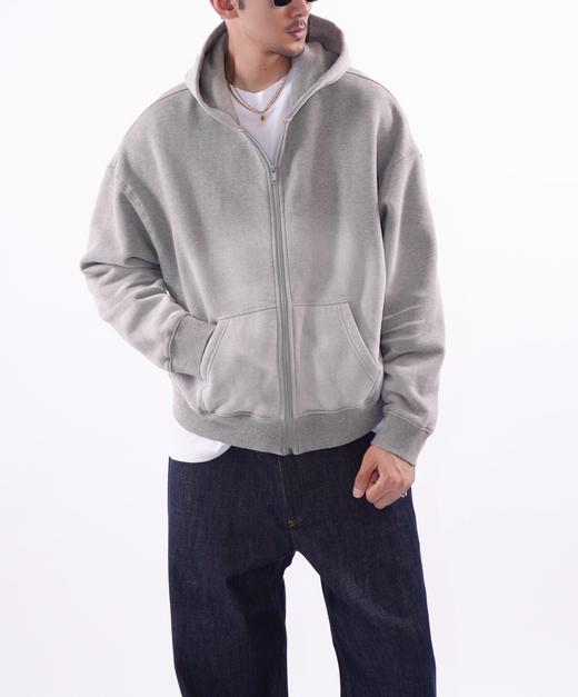 男款加绒印花卫衣连帽外套001 商品图3