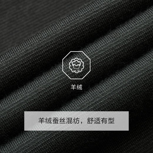 九牧王 羊绒混纺 秋季舒适长袖POLO衫CT15502 商品图4