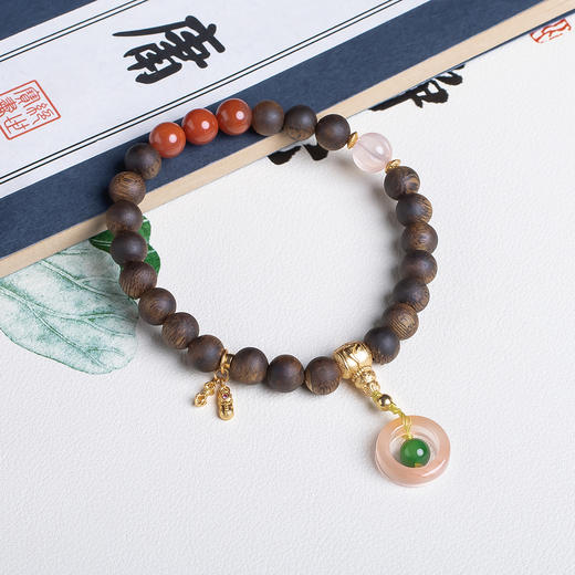xy0553沉香+南红吉祥好运手串 商品图3