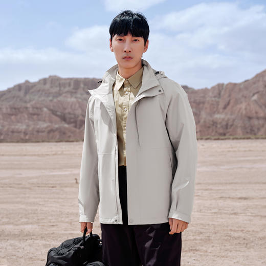 伯希和户外进藏冲锋衣男单层硬壳防水夹克新款徒步外套防风登山服 商品图3