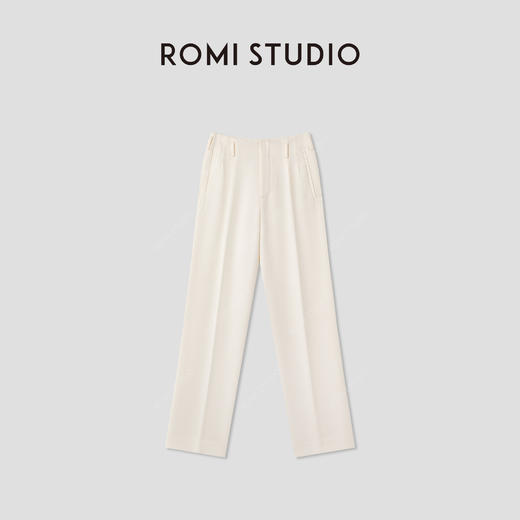 ROMI STUDIO"舒适自在"醋纤混纺褶间立体感直筒西裤RWCRXW3396 商品图3