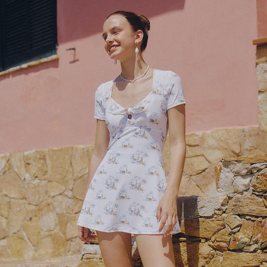 sisia2025新款泳衣女高级感连体保守遮肚显瘦海边度假泡温泉泳装 商品图3