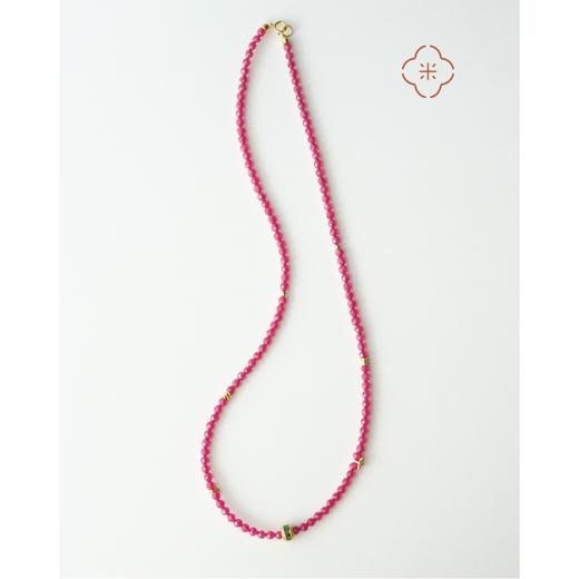 米马饰品 培育红宝石32面体珠链—独家鸽血红色调 VVS级 百元戴出高定 商品图4