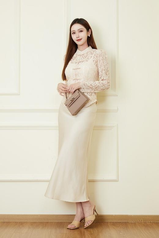 ELLA JADE 优雅浪漫宫廷袖盘扣蕾丝上衣 21088 商品图5