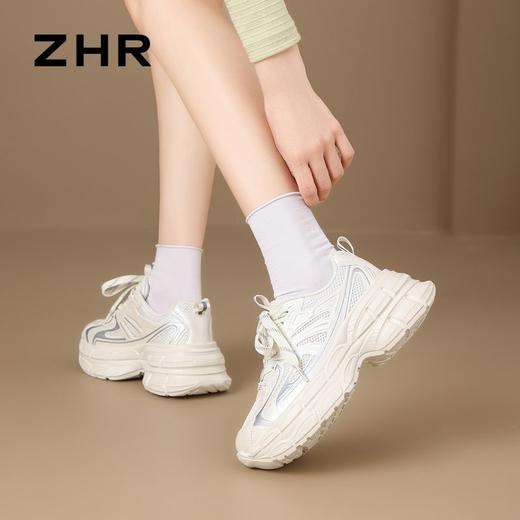 ZHR则则银色厚底增高老爹鞋情侣同款运动休闲鞋秋季户外百搭女鞋 商品图4