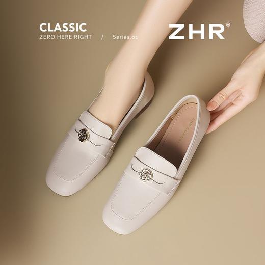 ZHR则则圆头单鞋2025秋新款法式复古脚蹬乐福鞋软底防滑百搭单鞋 商品图7