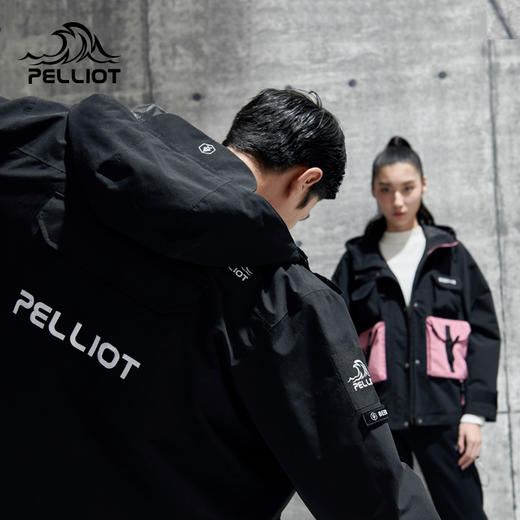 【锋潮】伯希和单层冲锋衣黑色女户外城市机能防风防水工装外套 商品图2