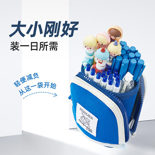 猫太子笔袋女生小学生2025新款文具盒大容量铅笔盒男孩学习文具袋设计感小众立式铅笔袋伸缩多功能二合一笔筒 商品图3