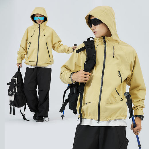 LUCKY DEER/幸运鹿情侣款时尚城市运动防风防泼水硬壳冲锋衣外套 商品图1