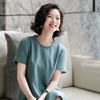 西子/夏天的风重磅醋酸圆领立裁宽松腰舒适短袖连衣裙/CQZY110 商品缩略图8