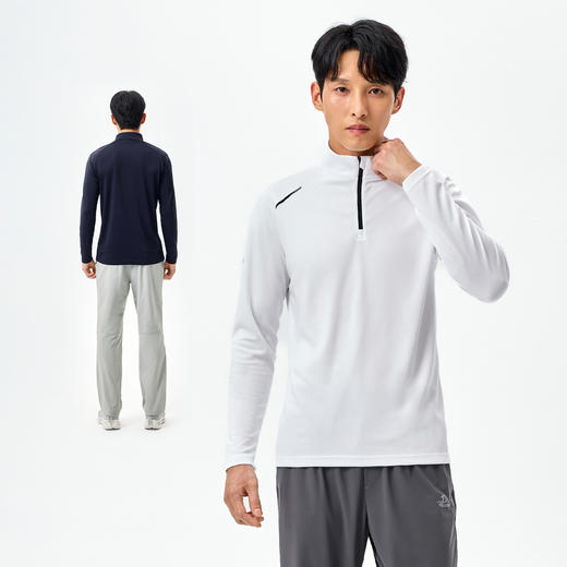 伯希和户外t恤男立领跑步快干衣徒步登山运动上衣透气长袖打底衫 商品图3