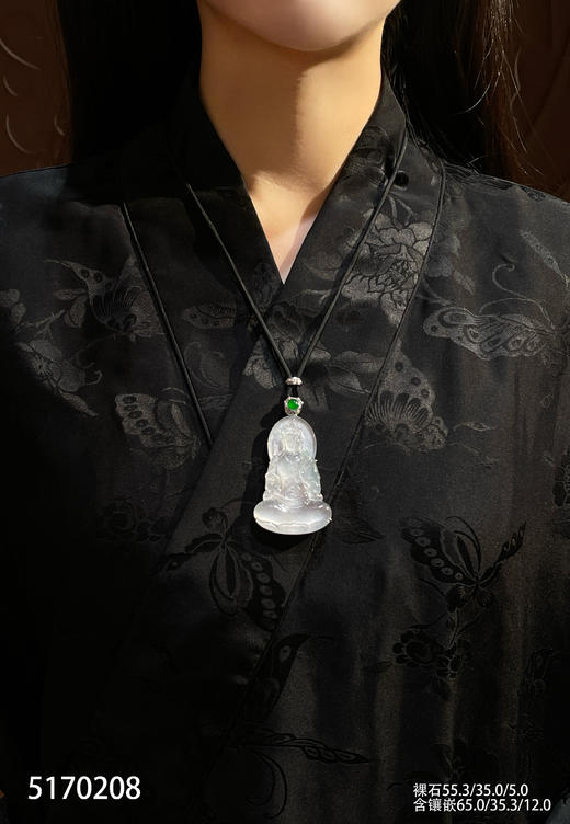 玻璃种观音吊坠【5170208】具体价格微信咨询 商品图4