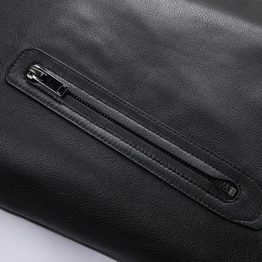 圣得西2025秋新款时尚休闲皮衣外套男商务行政轻奢翻领真皮外套 商品图10