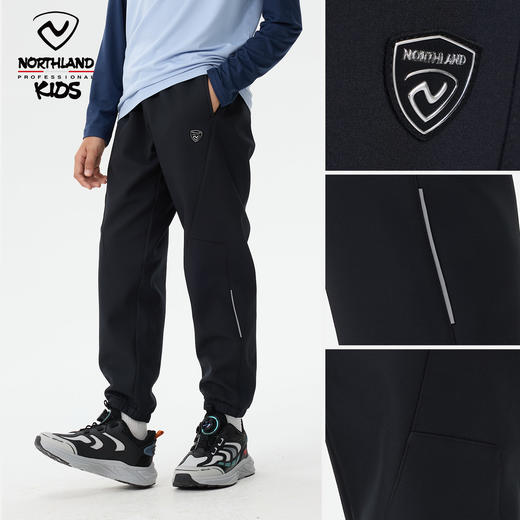 诺诗兰童装软壳裤，内里加绒，防风防水，柔韧耐拉扯，好看好穿 商品图1