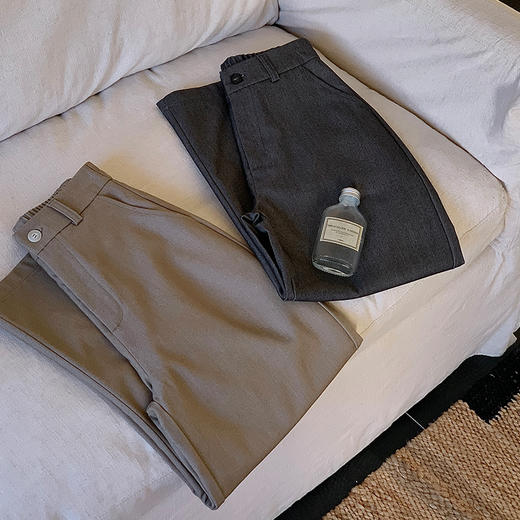 优选丨【爆款3-5天内发货】【秋季王炸，柔顺垂】【包容性强，不挑身材】秋冬新品设计感牛仔棉弯刀西裤女潮流垂感休闲裤阔腿九分拉链裤100% 商品图6