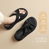 ZHR松糕厚底罗马凉鞋2025夏季新款厚底交叉软底一字罗马沙滩鞋 商品缩略图2
