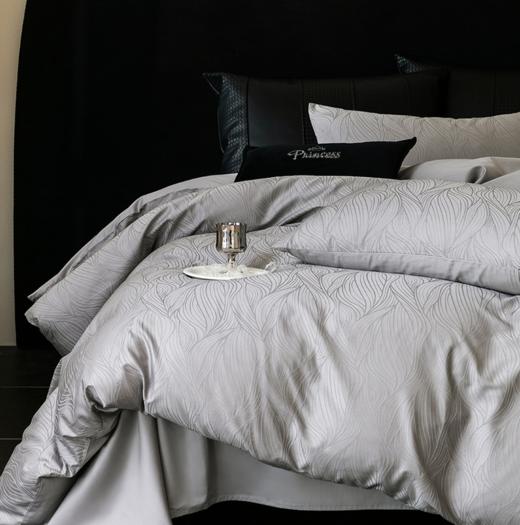 精选轻奢高级感提花全棉四件套轻奢裸睡高支被套床单床上用品G119100116 商品图5