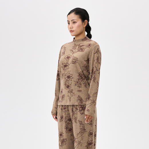 精纺羊绒印花长袖女套衫  SJF97W348N 商品图3