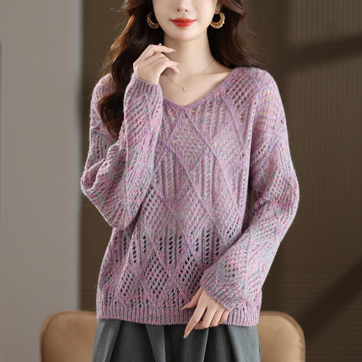 镂空罩衫上衣，慵懒风打底衫CC-XFY-3011 商品图0