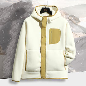 LUCKY DEER/幸运鹿情侣时尚连帽保暖开衫抓绒衣