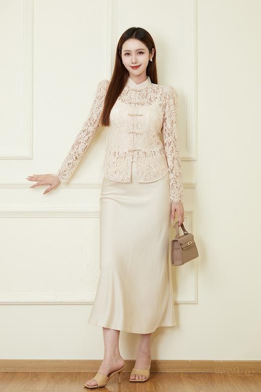 ELLA JADE 优雅浪漫宫廷袖盘扣蕾丝上衣 21088 商品图1
