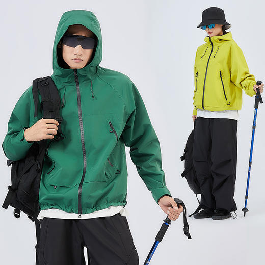 LUCKY DEER/幸运鹿情侣款时尚城市运动防风防泼水硬壳冲锋衣外套 商品图0