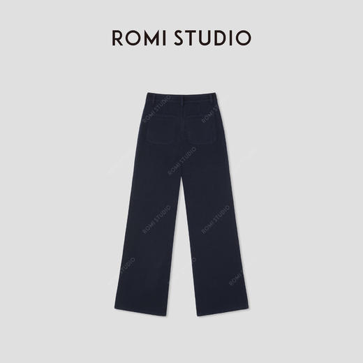 ROMI STUDIO“羊绒牛仔”山羊绒混纺弹性双贴袋牛仔裤RW24LXG1082 商品图1