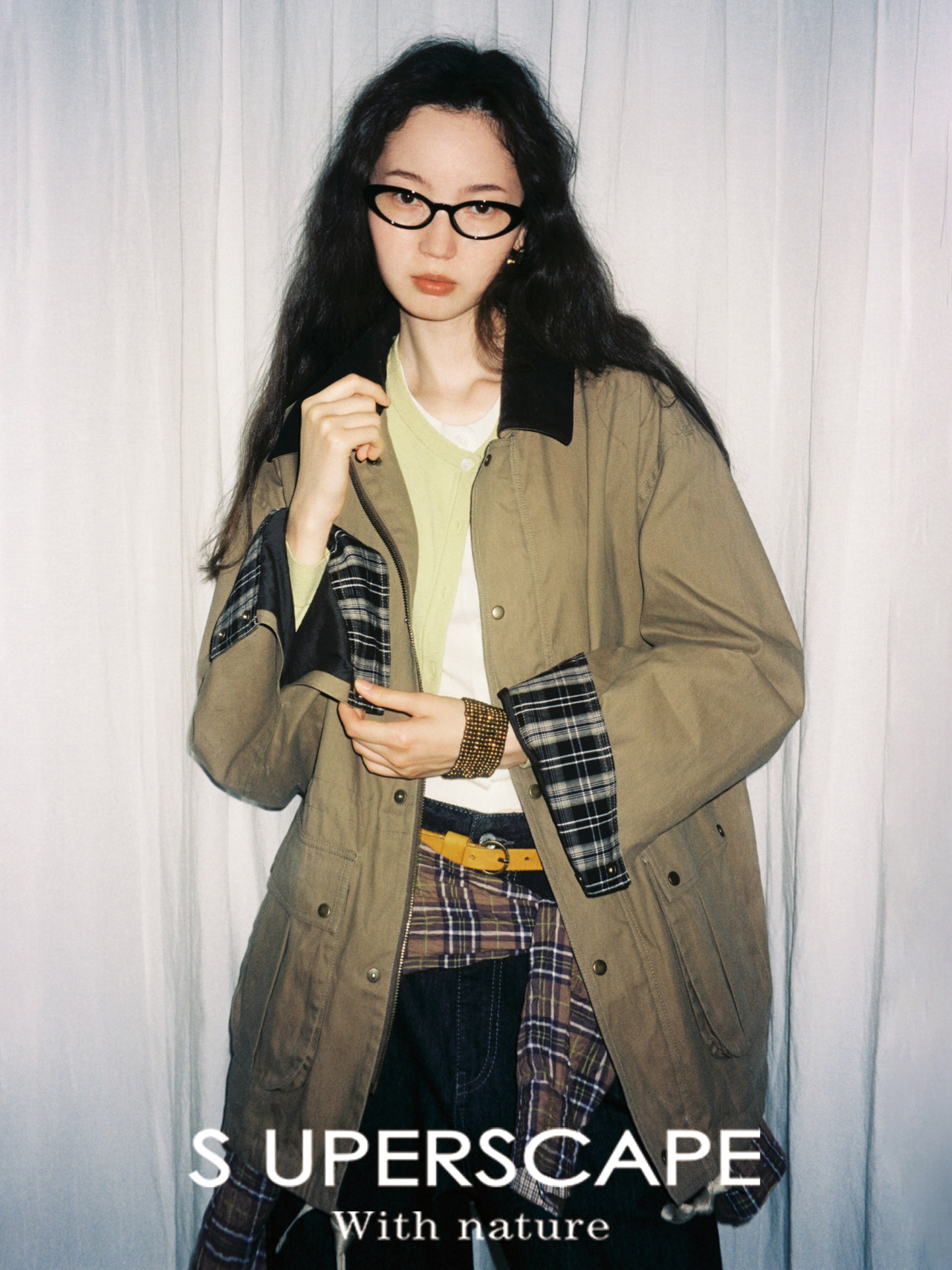 【8/25新品】素舶 定制高支长绒棉挺阔有型垂坠防风翻领抽绳工装夹克外套