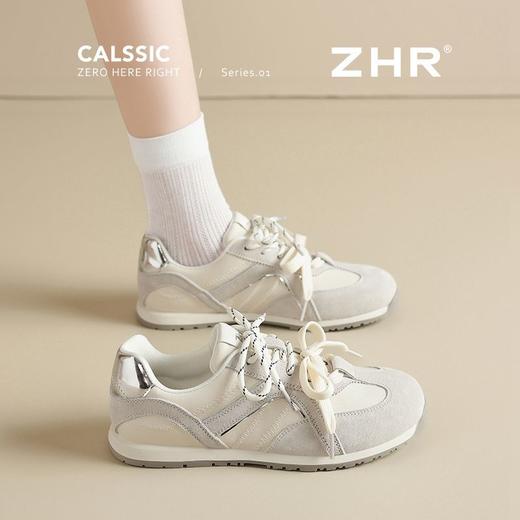 ZHR则则真皮柔软德训鞋超轻舒适板鞋平底百搭运动风休闲鞋阿甘鞋 商品图8