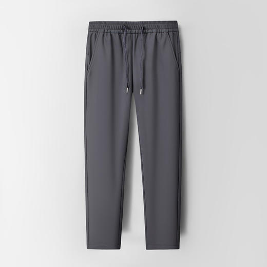 罗蒙秋冬款男士加绒裤时尚松紧腰直筒休闲裤上班通勤日常百搭长裤子 商品图4