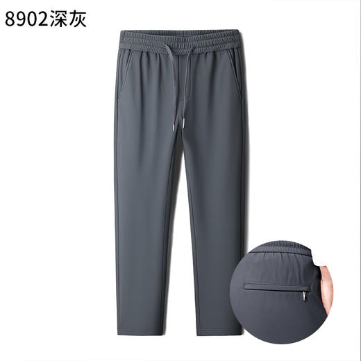 罗蒙春秋款男士时尚后袋拉链袋休闲裤上班通勤日常百搭长裤子 商品图4