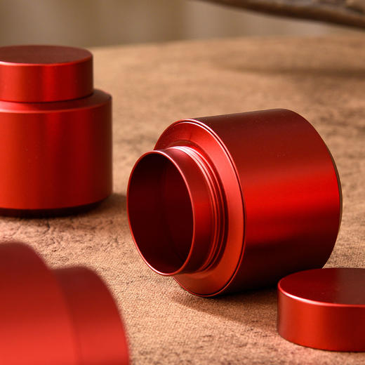 茶韵皮盒【八合金罐 红色】130元一套/一箱12套 商品图5