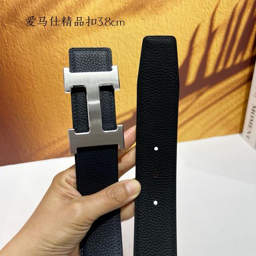【爱马仕】双面进口小牛皮，搭配精品扣，宽度3.8cm，时尚大方，百搭单品。 商品图4