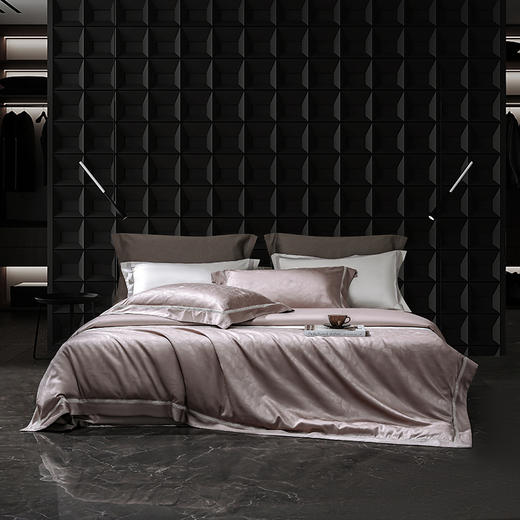 140支长绒棉染色提花四件套 韵幻太空灰 商品图0