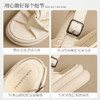 ZHR松糕厚底罗马凉鞋2025夏季新款厚底交叉软底一字罗马沙滩鞋 商品缩略图5