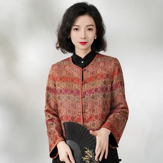 西子/宋锦香云纱桑蚕丝重缎非遗【七彩宝相】两穿唐装外套/TZLL309 商品图8