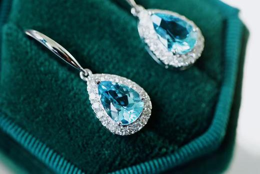 1.6ct海蓝宝耳坠 商品图2