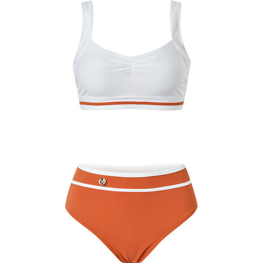 sisia新款法式泳衣女高级感分体保守遮肚显瘦海边度假泡温泉SWB25-03B 商品图5