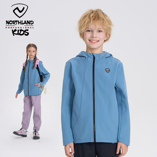 诺诗兰童装单壳冲锋衣，加绒防风防泼水，耐穿抗造，连帽设计舒适保暖 商品图6