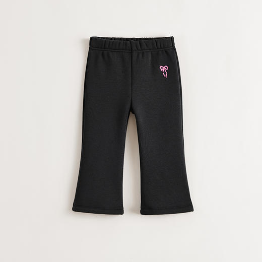 马克珍妮女童甜趣蝴蝶结加绒微喇裤2025年秋装新款551333 商品图3