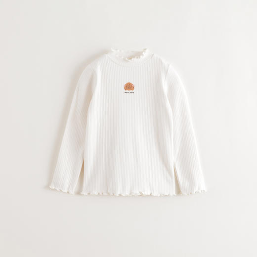 【科技发热】马克珍妮女童轻弹花边领打底衫2025年秋装新款551221 商品图2