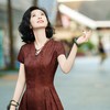 西子/【思红颜】非遗红云纱重磅24姆米桑蚕丝牡丹纹连衣裙/CQTJ271 商品缩略图5