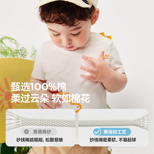 【纯棉速干】迷你巴拉男童短袖T恤夏儿童造型不闷汗亲肤上衣 商品图2