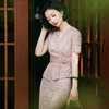西子/禧悦蕾丝刺绣假两件V领百搭时尚连衣裙/CQTJ022 商品缩略图4