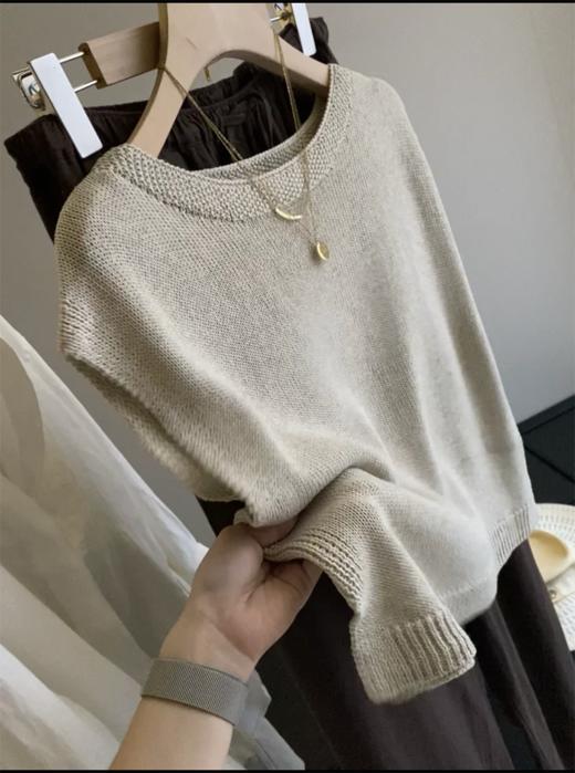 原单大白菜！好看的亚麻天丝针织背心~量极少！ 商品图1