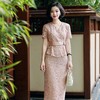 西子/禧悦蕾丝刺绣假两件V领百搭时尚连衣裙/CQTJ022 商品缩略图2