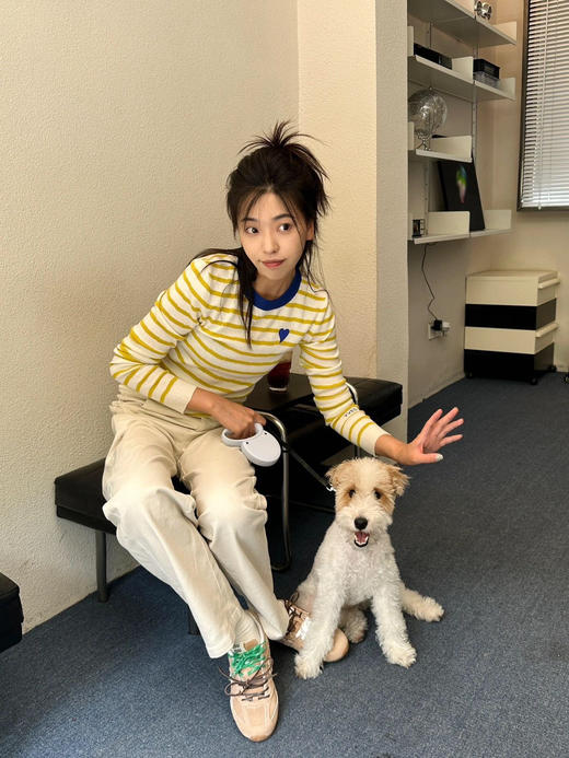 📣【爱心撞色条纹针织衫HJZMCE155】⭐️出口韩国订单 限量1000件无利润活动💎初秋的松弛感的条纹衫，只看一眼就已命定的感觉～ 商品图1