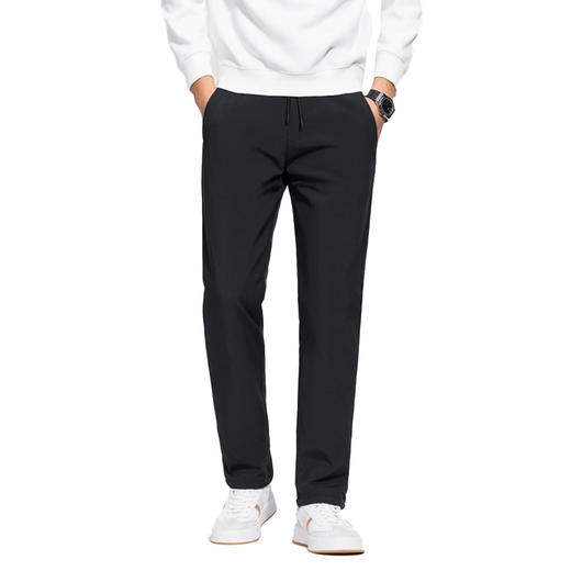 【鸭绒裤】罗蒙男士冬季羽绒裤保暖白鸭绒松紧裤腰不起球抗皱舒适直筒长裤 商品图5