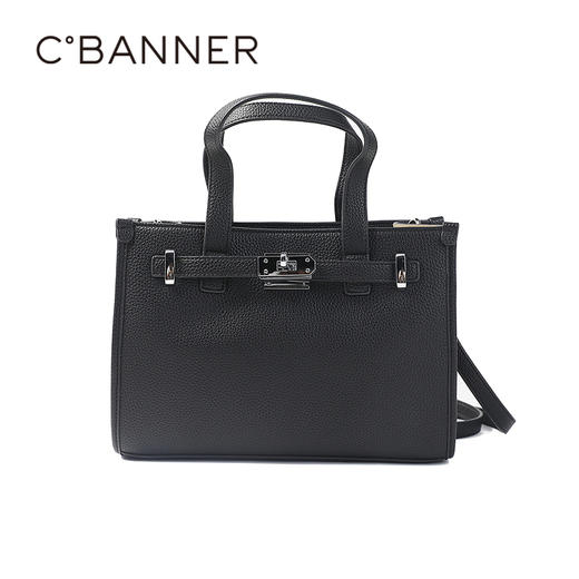 千百度冬季品质荔枝纹合成革女包A25595017 商品图3